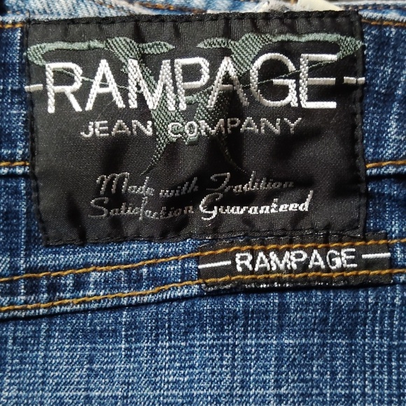 Y2K Rampage Dark Wash Denim Micro Mini Skirt 2000 Size 9 - Picture 3 of 4